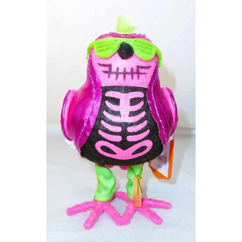 Target Halloween Bird Glitters Punk Rock Mohawk Hyde & Eek Fabric Figurine NWT